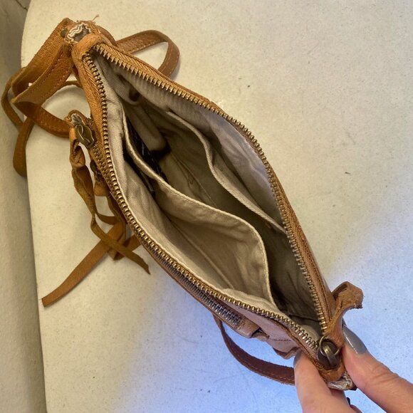 Day & Mood Leather Purse Crossbody Shoulder Tan Boho Versatile - Picture 4 of 10